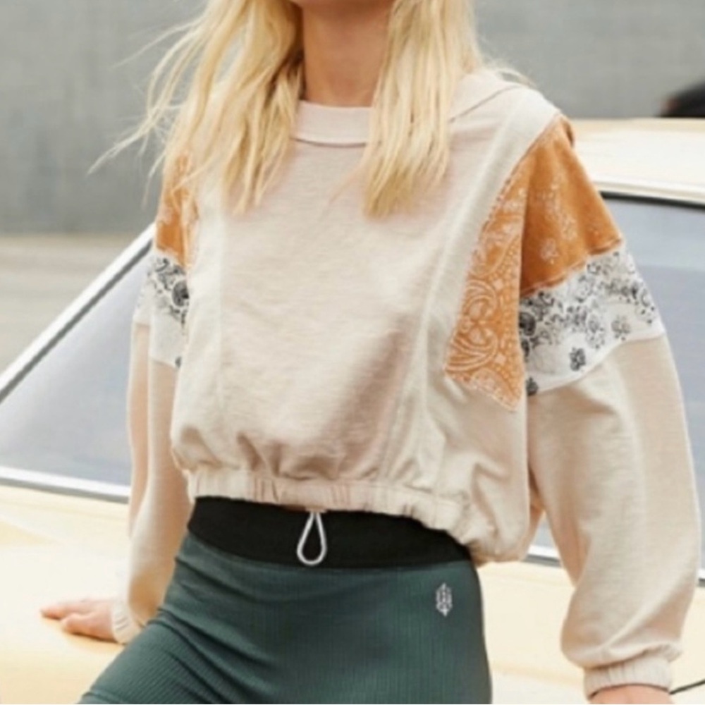 Free People Movement Patchwork Shoulder Top